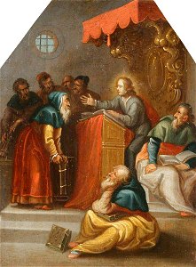 Frans Francken II (1581-1642) (studio of) - The Chirk Cabinet, Christ among the Doctors - 1170769.6 - National Trust
