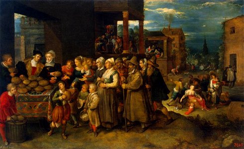 Frans Francken (II) - The Seven Acts of Mercy - WGA8208. Free illustration for personal and commercial use.