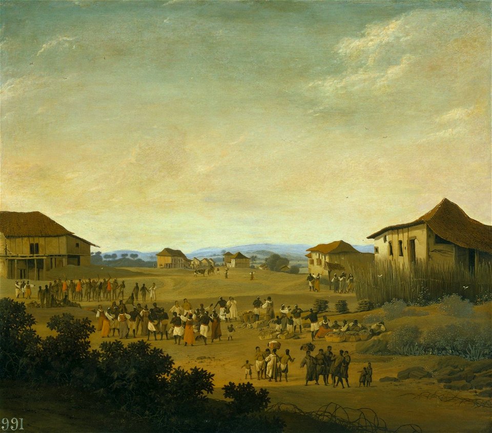Frans Post (Leiden c. 1612-Haarlem 1680) - A Village in Brazil - RCIN 403542 - Royal Collection