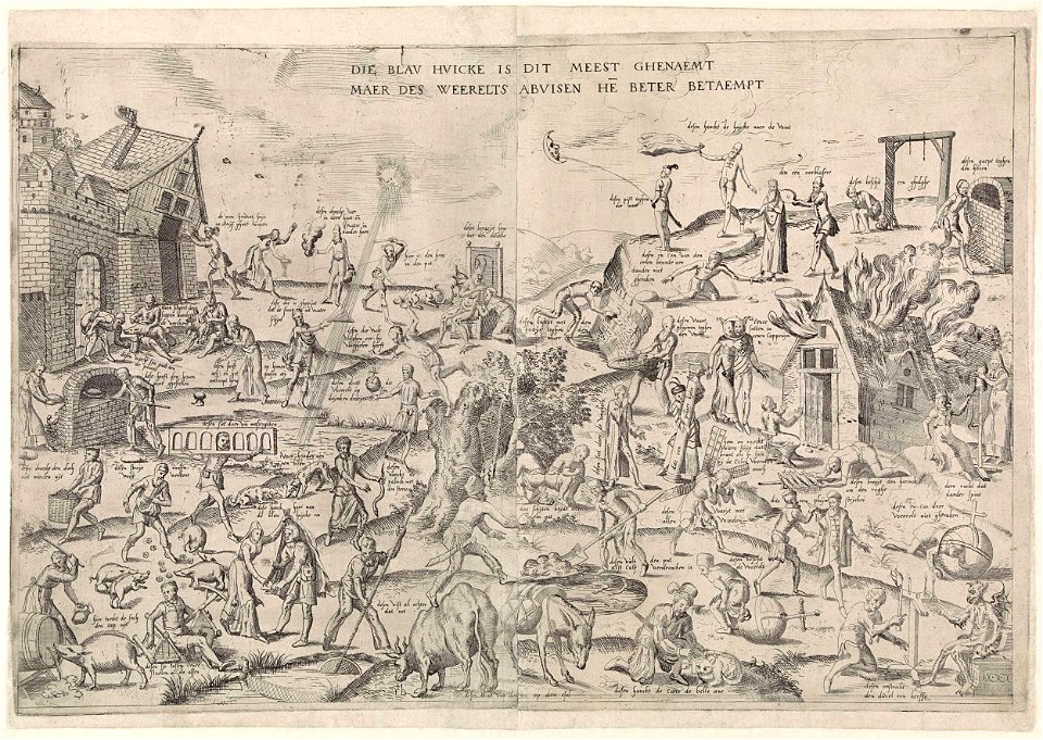 Frans Hogenberg - Die blau huicke is dit meest ghenaemt - 1558 - RP-P-2010-1