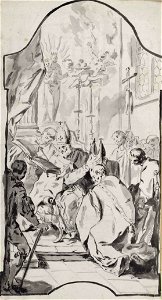 Franz Anton Maulbertsch (circle) Studie Bischofsweihe