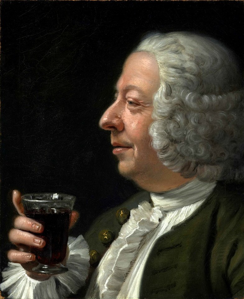 Franz Laktanz Firmian - Mann mit Rotwein