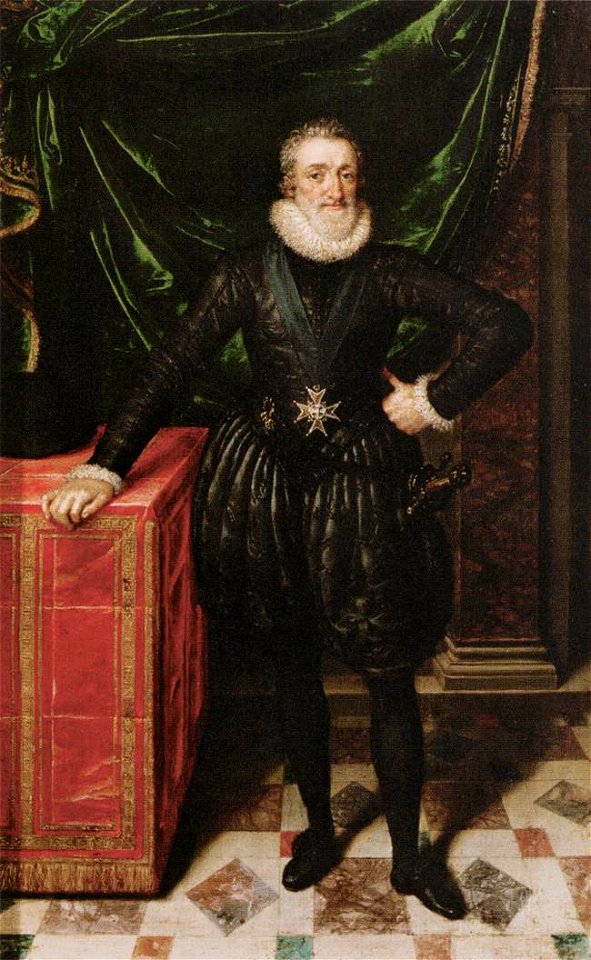 Frans Pourbus (II) - Henry IV, King of France in Black Dress - WGA18234