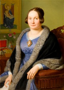Franz Ittenbach Portrait Soist Margarete 1849. Free illustration for personal and commercial use.