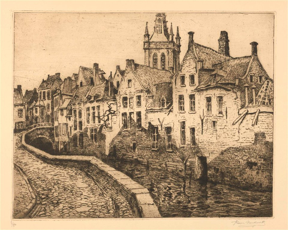 Frans Nackaerts - Halfstraat Ste Gertrude - Graphic work - Royal Library of Belgium - S.IV 13431