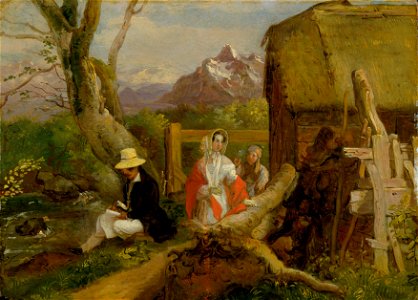 Franz Krammer - Der Maler und Spaziergänger in der Landschaft (Idyll) - 5537 - Österreichische Galerie Belvedere