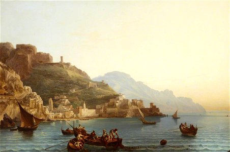 Franz Ludwig Catel (1778-1856) - View of Amalfi from the Gulf of Salerno - 851704 - National Trust