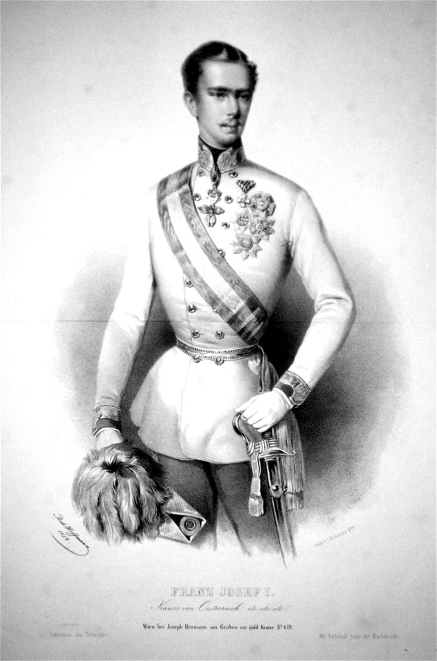 Franz Joseph I. Hoffmann 1854 Litho