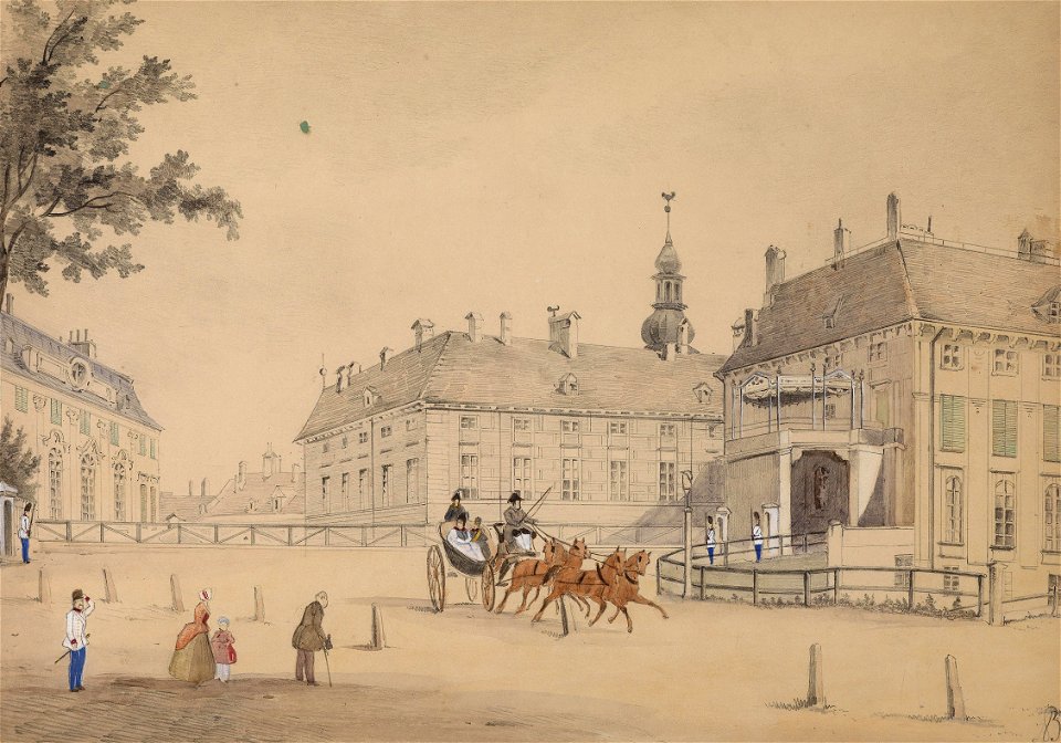 Franz Joseph in Kutsche auf dem Ballhausplatz