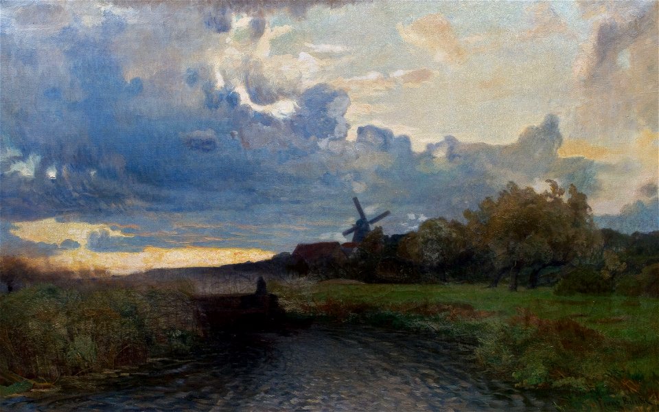 Franz Bunke Abendstimmung auf dem Lande