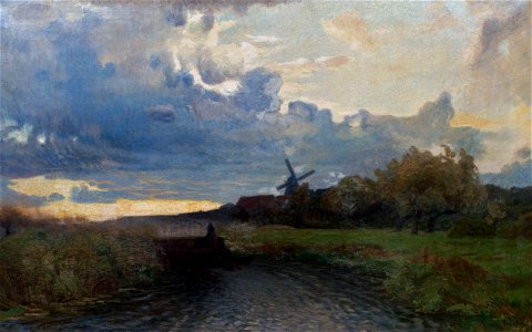 Franz Bunke Abendstimmung auf dem Lande