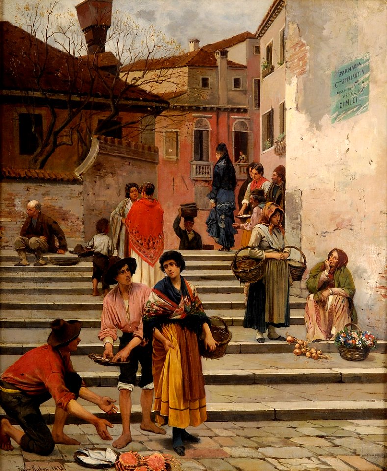 Franz Leo Ruben Venezianisches Treiben 1878