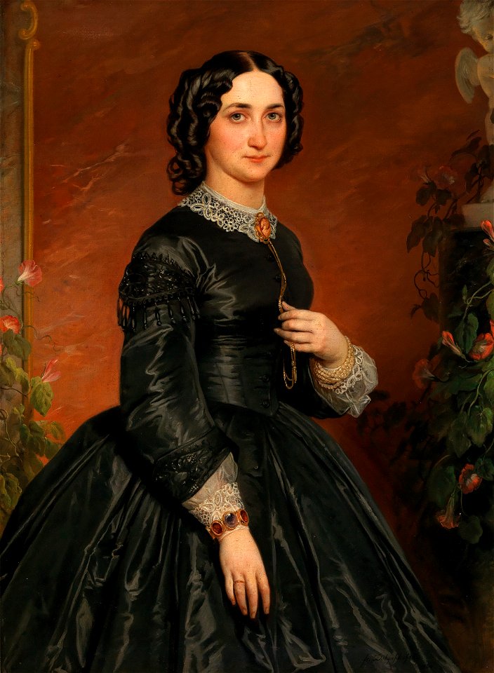 Franz Dobiaschofsky Bildnis einer Dame 1864