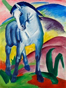 Franz Marc - Blaues Pferd I - G 13324 - Lenbachhaus. Free illustration for personal and commercial use.