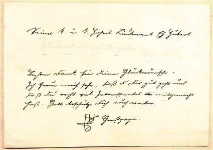 Franz Joseph I Telegrammentwurf c1915