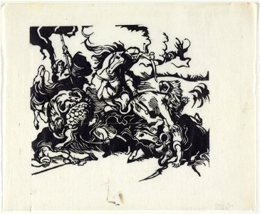 Franz Marc - Löwenjagd nach Delacroix