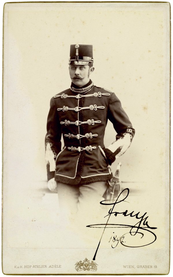 Franz Ferdinand 1892 mit Unterschrift