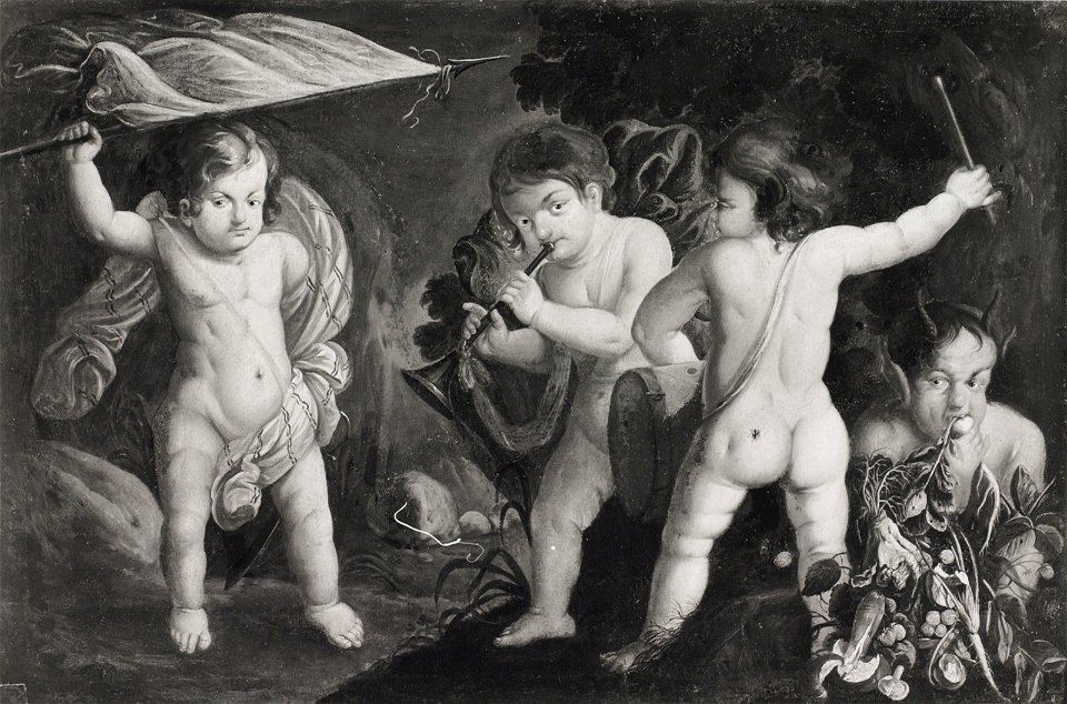Franz Ignaz Flurer - Putti z atributi vojne