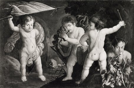 Franz Ignaz Flurer - Putti z atributi vojne