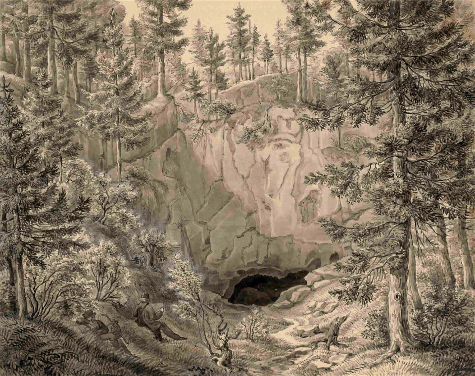 Franz Kurz zum Thurn und Goldenstein - Vhod v Magdalenino jamo pri Postojni