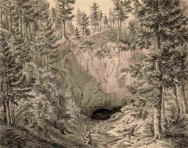 Franz Kurz zum Thurn und Goldenstein - Vhod v Magdalenino jamo pri Postojni