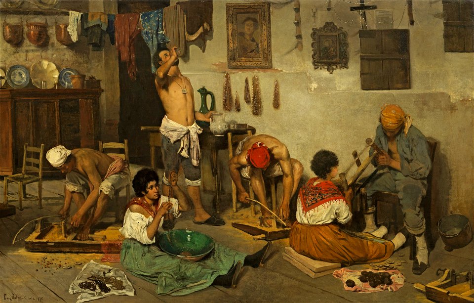 Franz Leo Ruben Venetianische Rosenkranzdrechsler 1875