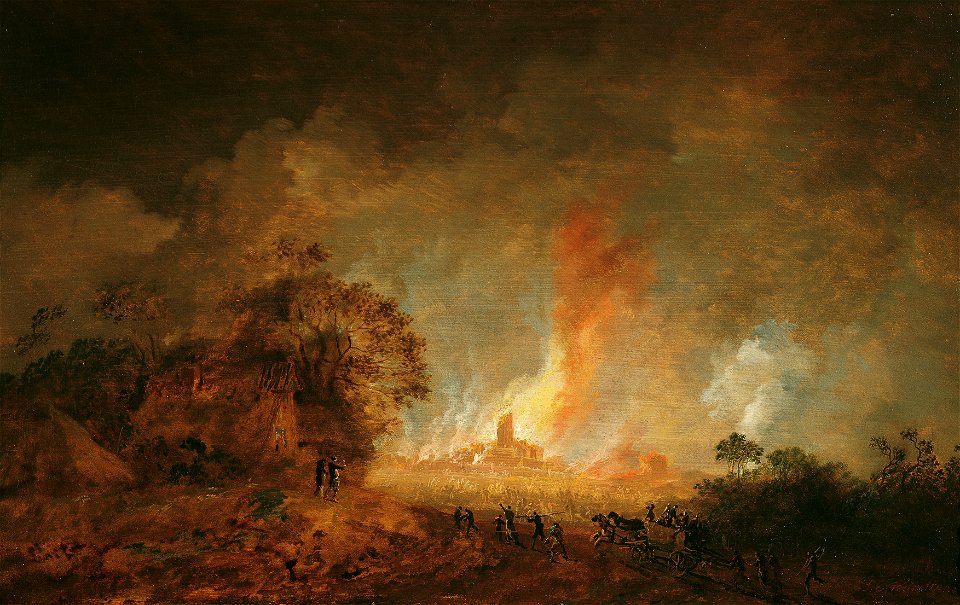 Franz Edmund Weirotter - Nächtlicher Großbrand - 6074 - Österreichische Galerie Belvedere