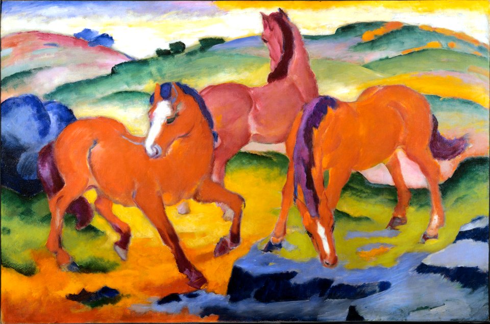 Franz Marc - Grazing Horses IV - 2014.301 - Busch–Reisinger Museum