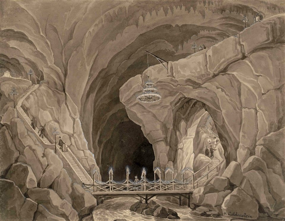 Franz Kurz zum Thurn und Goldenstein - Naravni most v Postojnski jami