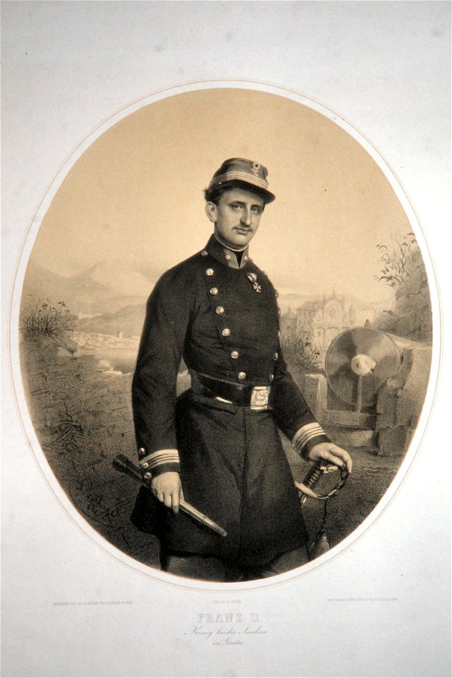 Franz II. (Sizilien) 1861 Litho