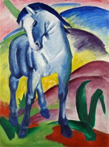Franz Marc Blaues Pferd 1911. Free illustration for personal and commercial use.