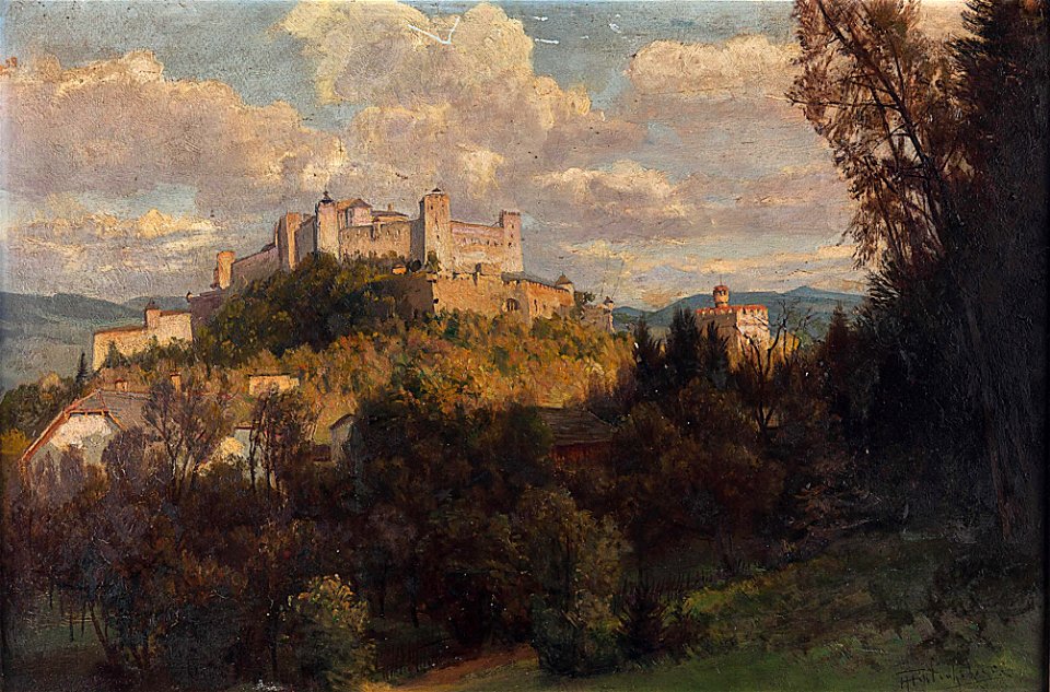 Franz Hinterholzer Blick auf die Festung Hohensalzburg