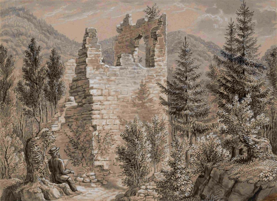 Franz Kurz zum Thurn und Goldenstein - Ruševine starega gradu Soteska