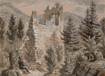 Franz Kurz zum Thurn und Goldenstein - Ruševine starega gradu Soteska