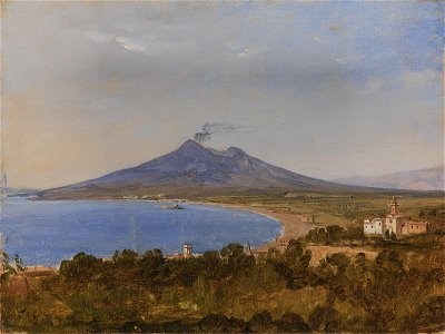 Franz Ludwig Catel - The Gulf of Naples with Vesuvius - KMS1088 - Statens Museum for Kunst