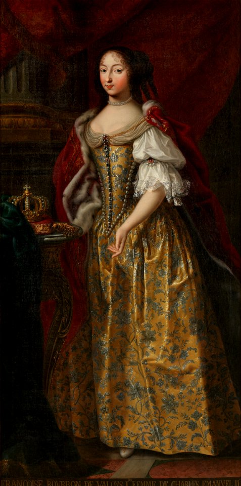 Françoise Madeleine d'Orléans (Duchess of Savoy) in Ducal regalia by an uknown artist