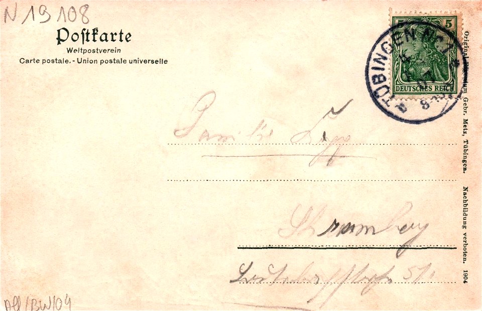 Frauenklinik (AK 34257 Gebr. Metz 1904) R