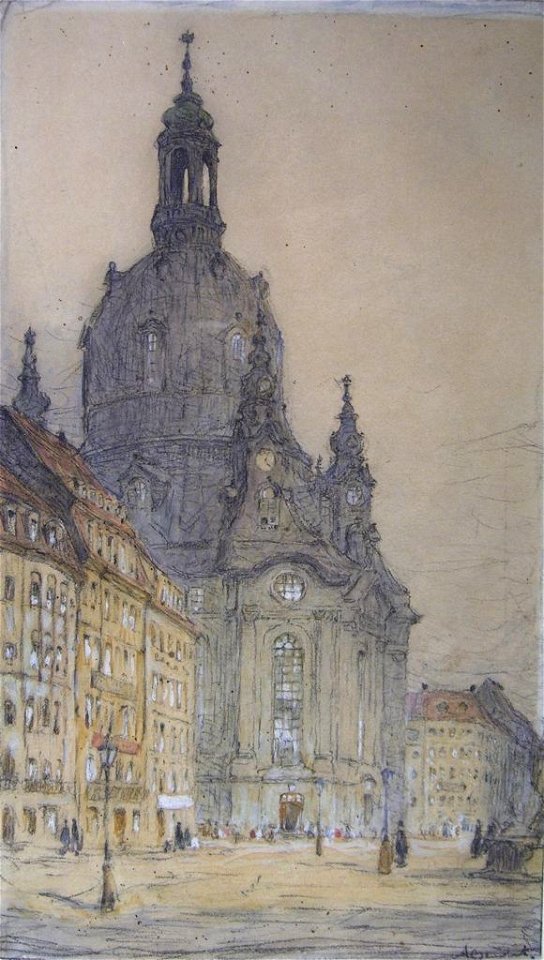Frauenkirche Dresden Aquarell