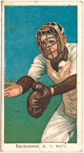 Fred Snodgrass, New York Giants, baseball card portrait LCCN2008676515