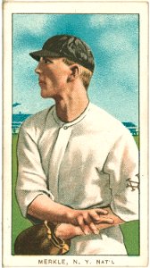 Fred Merkle, New York Giants, baseball card portrait LCCN2008676500