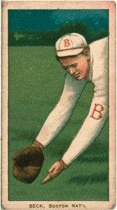 Fred Beck, Boston Doves, baseball card portrait LCCN2008675229