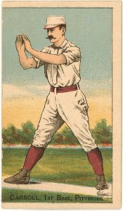 Fred Carroll, Pittsburgh Alleghenys, baseball card portrait LCCN2007680781