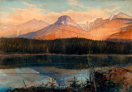 John Arthur Fraser - Summit Lake near Lenchoile, Bow River, Canadian Pacific Railway