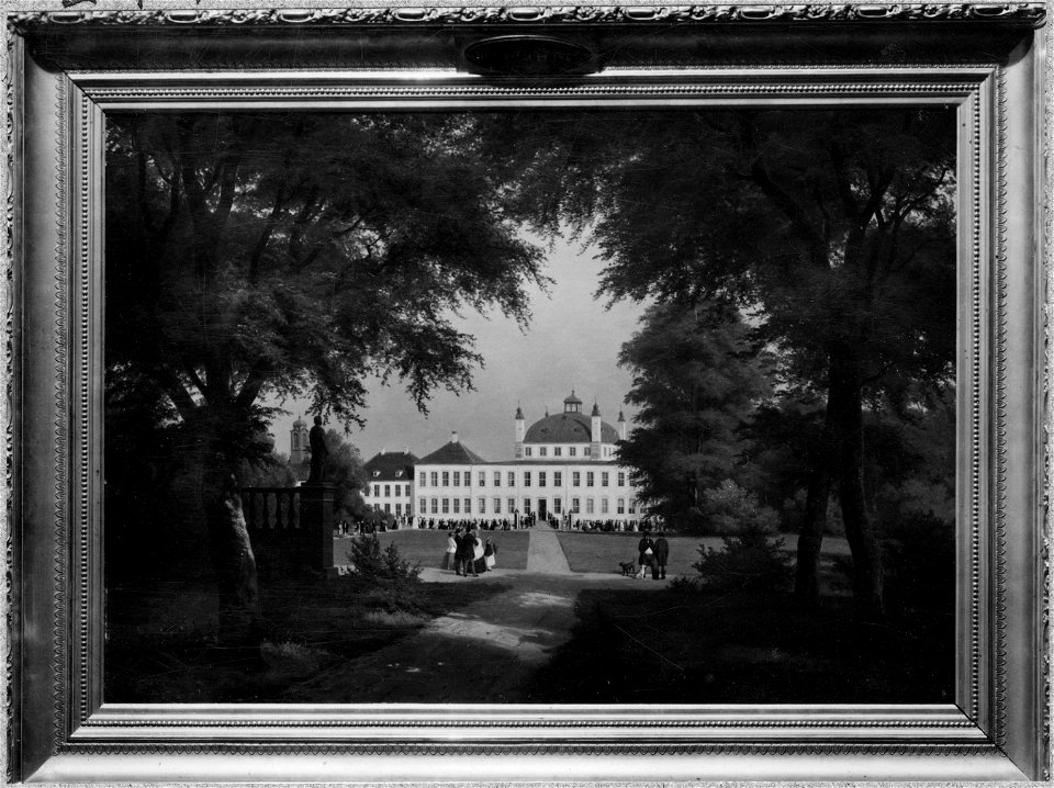 Fredensborgs slott, den 18 juli 1862 (Christian Martin Tegner) - Nationalmuseum - 39227