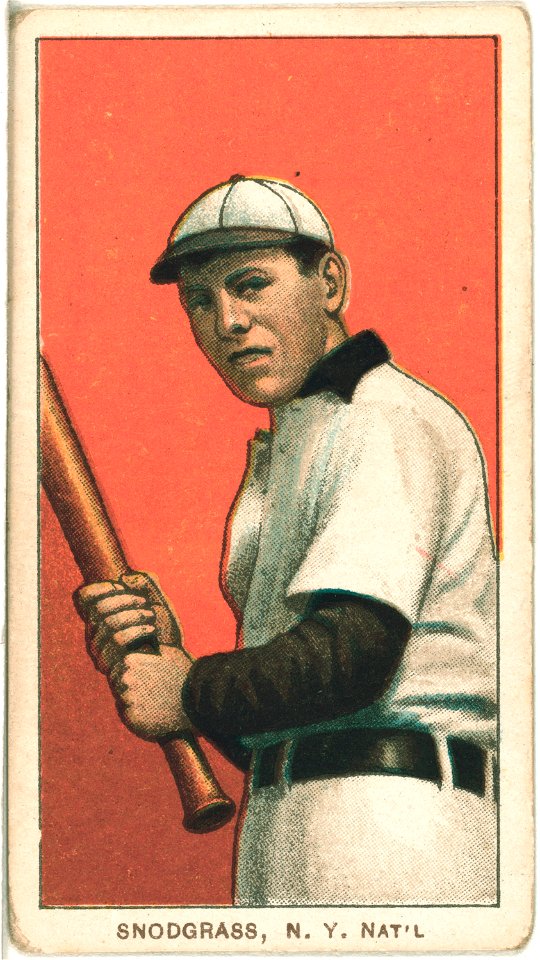 Fred Snodgrass, New York Giants, baseball card portrait LCCN2008676514