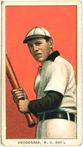 Fred Snodgrass, New York Giants, baseball card portrait LCCN2008676514