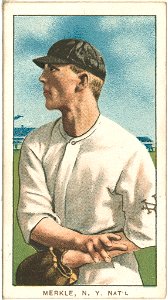 Fred Merkle, New York Giants, baseball card portrait LCCN2008676500