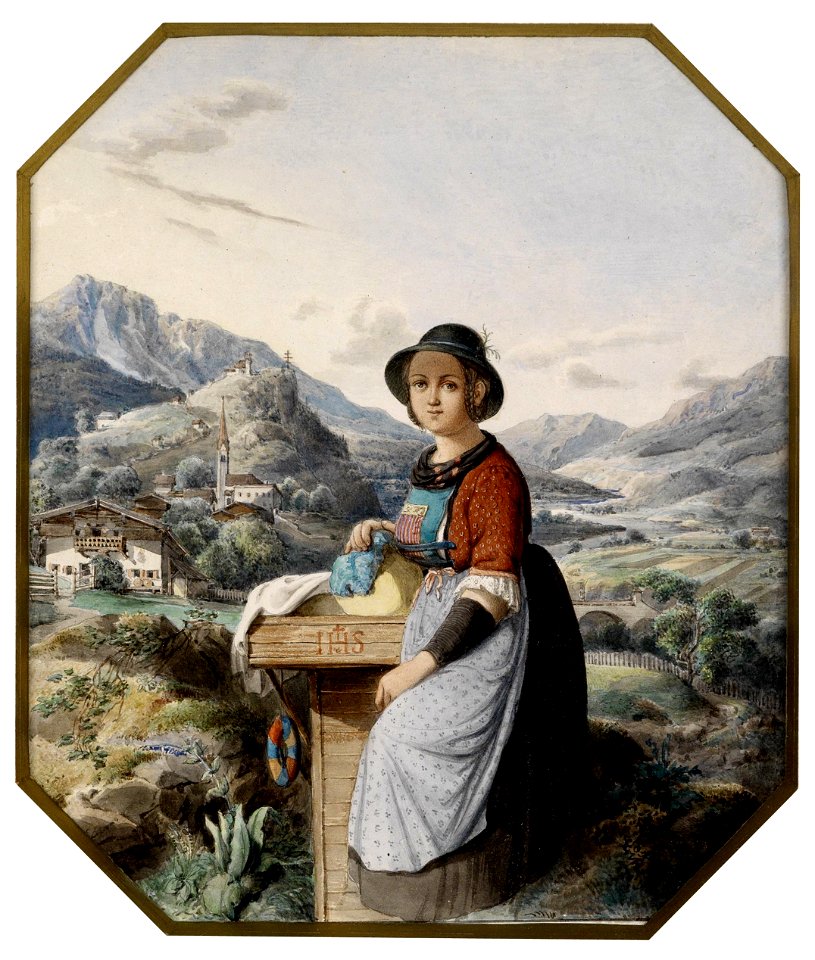 Frau in steirischer Tracht c1840