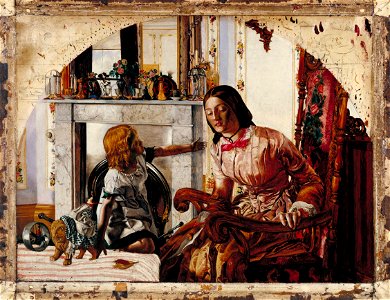 Frederic George Stephens - Mother and Child - Google Art Project. Free illustration for personal and commercial use.