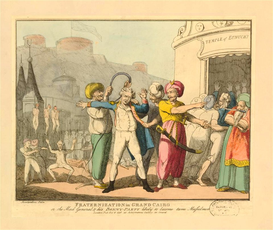 Fraternization in grand Cairo or the mad general & his bonny-party likely to become tame musselmen (BM 1894,0417.28)